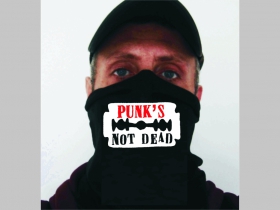 Punks not Dead univerzálna elastická multifunkčná šatka vhodná na prekritie úst a nosa aj na turistiku pre chladenie krku v horúcom počasí (použiteľná ako rúško )